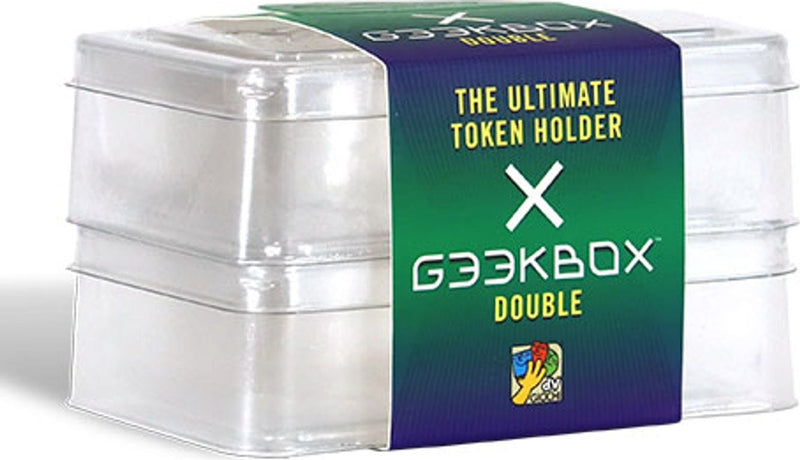 GEEKBOX CLEAR PLASTIC TOKEN STORAGE DOUBLE (2PK) | Grognard Games