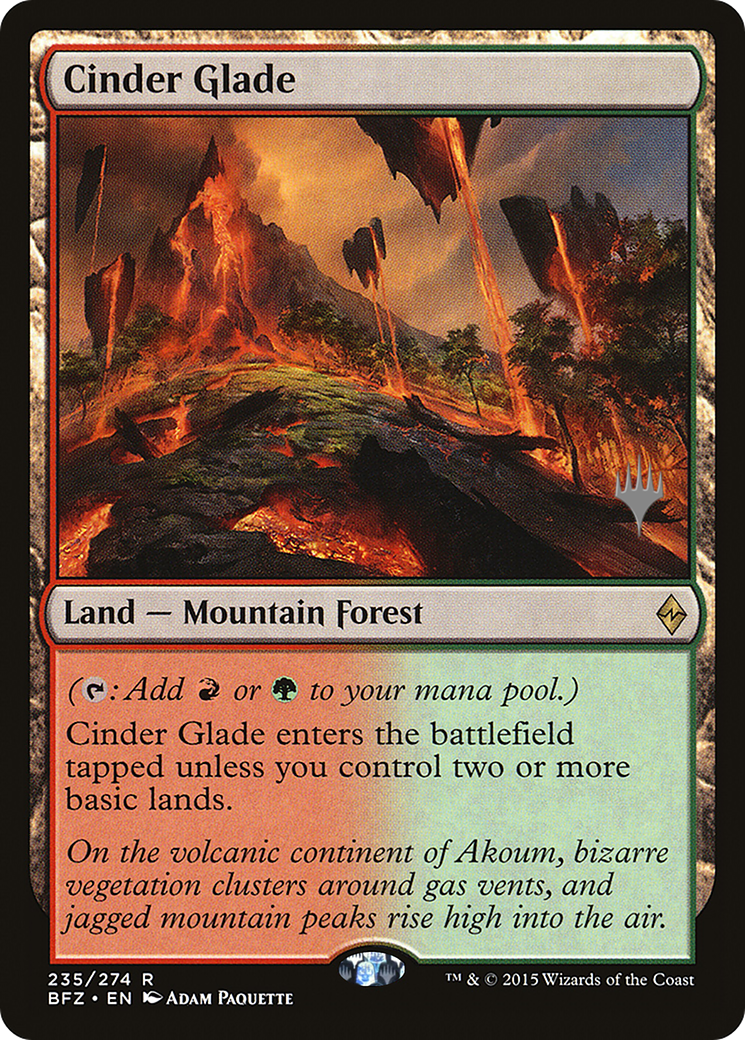 Cinder Glade [Battle for Zendikar Promos] | Grognard Games