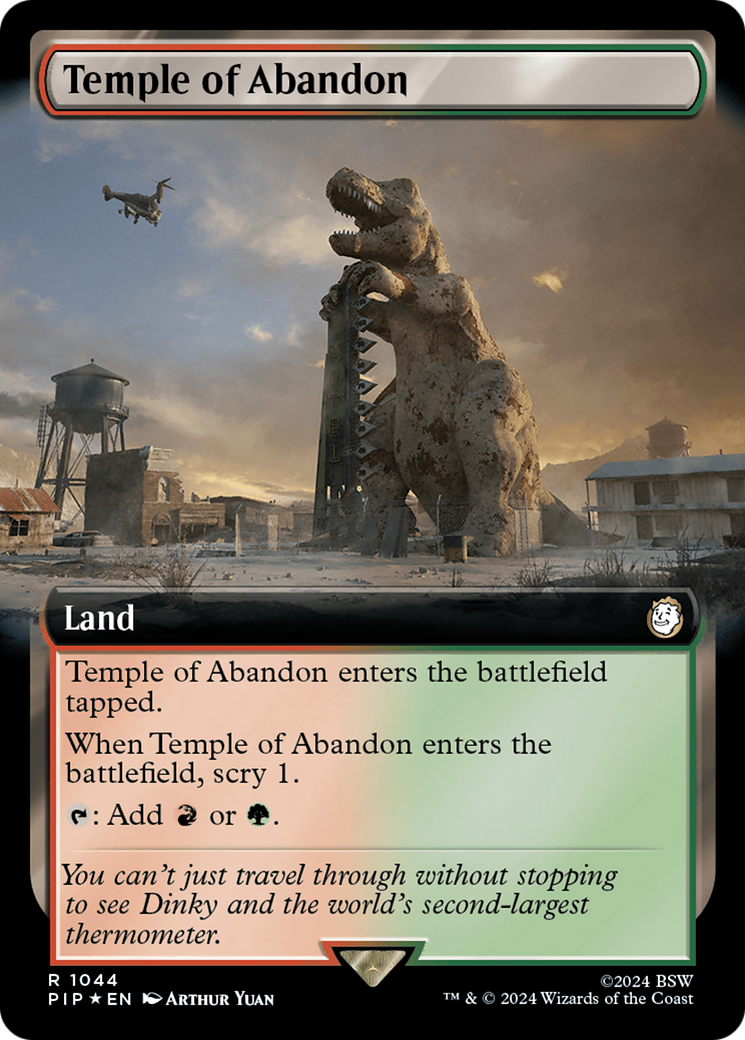 Temple of Abandon (Extended Art) (Surge Foil) [Fallout] | Grognard Games