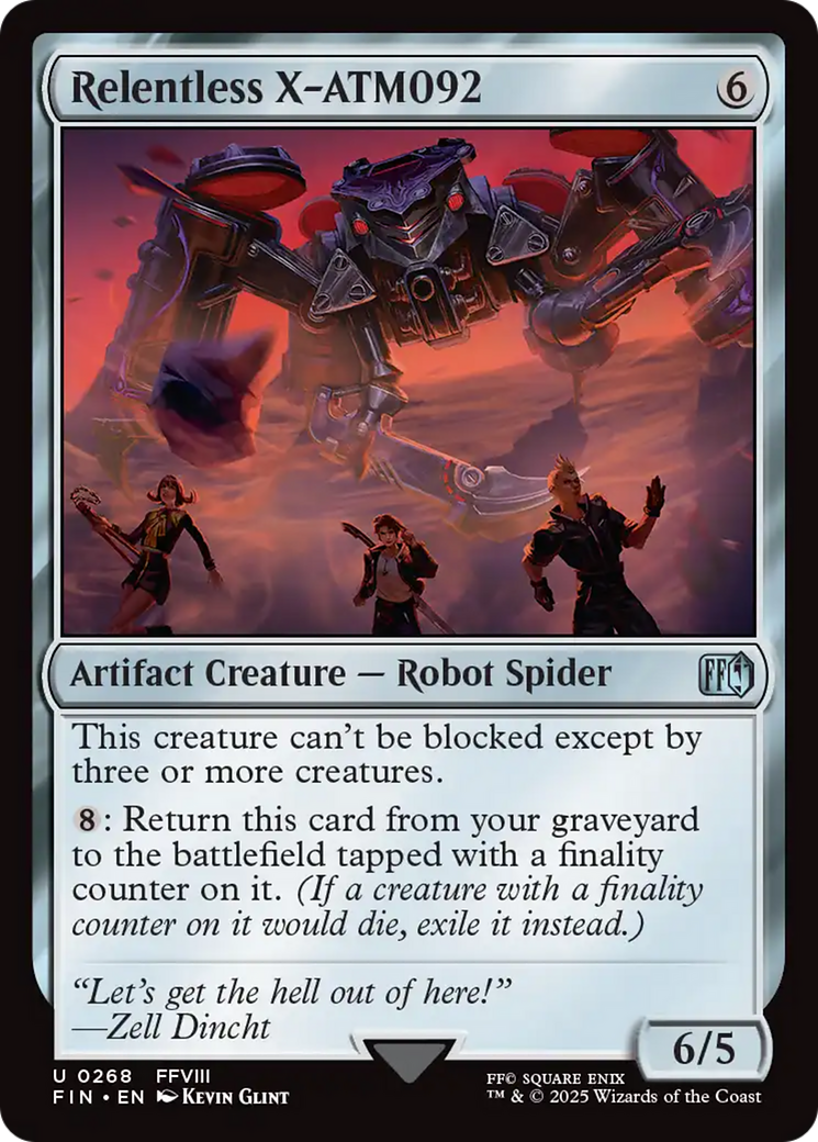 Relentless X-ATM092 (FIN-268) - FINAL FANTASY Foil | Grognard Games