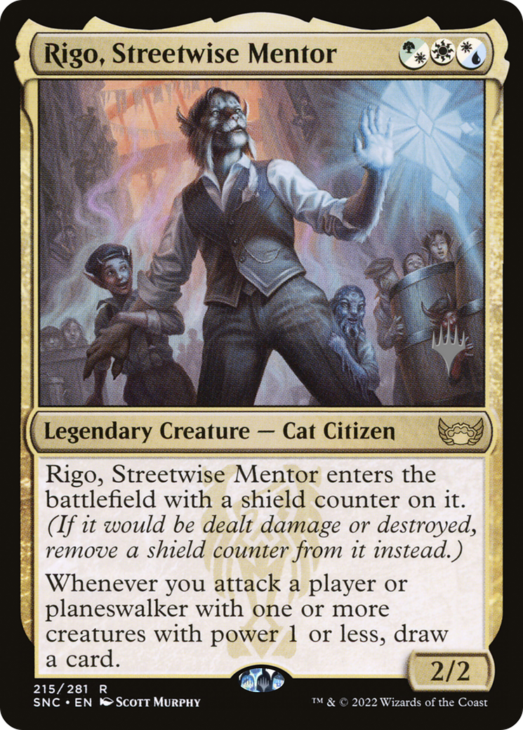 Rigo, Streetwise Mentor (Promo Pack) [Streets of New Capenna Promos] | Grognard Games
