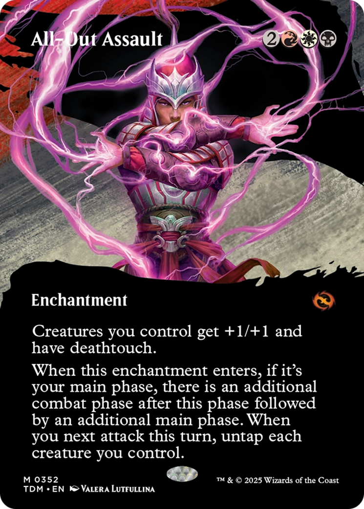 All-Out Assault (Borderless) [Tarkir: Dragonstorm] | Grognard Games
