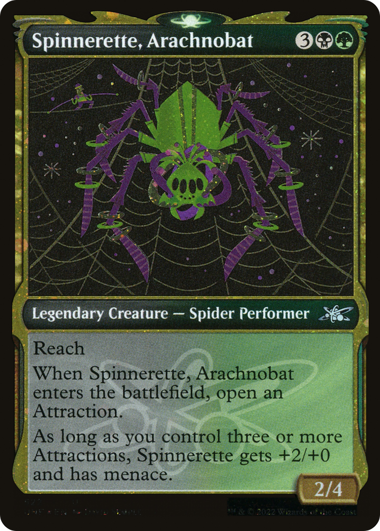 Spinnerette, Arachnobat (Showcase) (Galaxy Foil) [Unfinity] | Grognard Games
