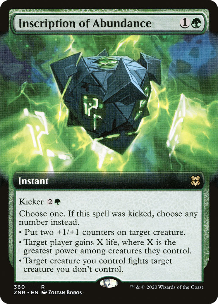 Inscription of Abundance (Extended) [Zendikar Rising] | Grognard Games