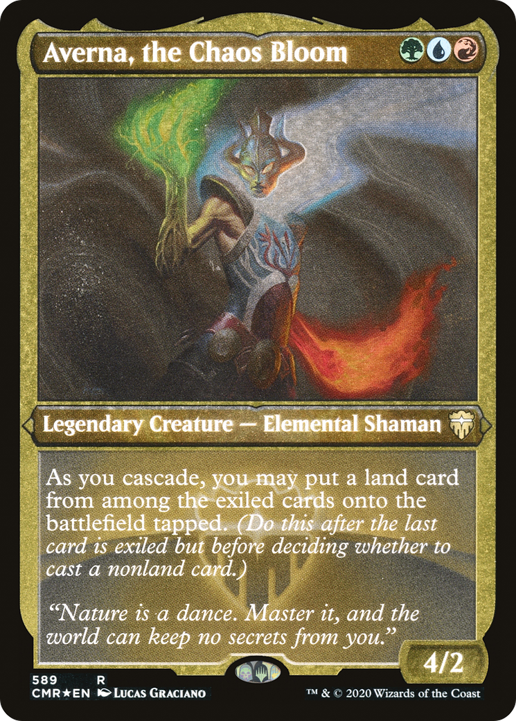 Averna, the Chaos Bloom (Etched) [Commander Legends] | Grognard Games