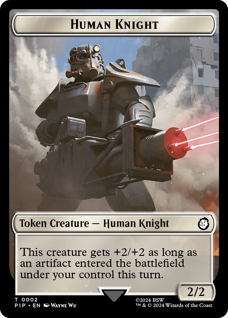 Human Knight // Copy Double-Sided Token [Fallout Tokens] | Grognard Games