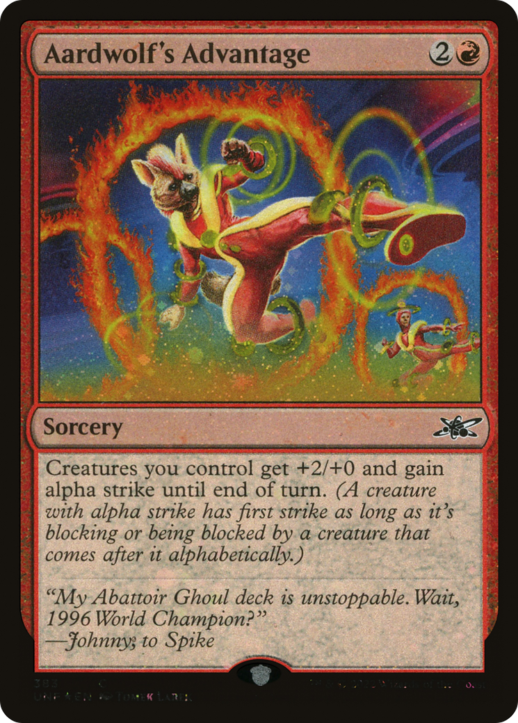 Aardwolf's Advantage (Galaxy Foil) [Unfinity] | Grognard Games