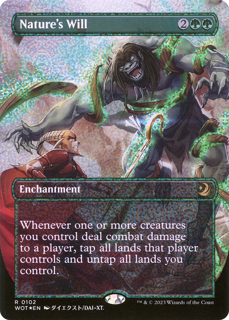 Nature's Will (Anime Borderless) (Confetti Foil) [Wilds of Eldraine: Enchanting Tales] | Grognard Games
