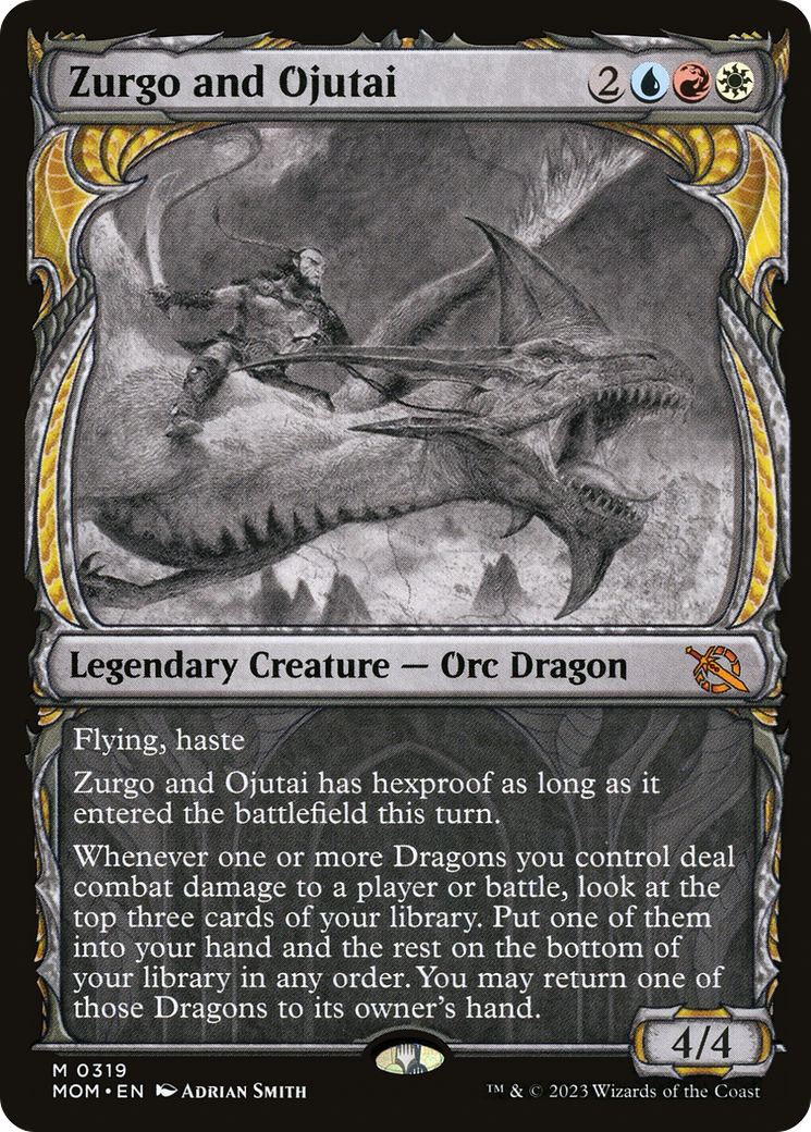 Zurgo and Ojutai (Showcase Planar Booster Fun) [March of the Machine] | Grognard Games