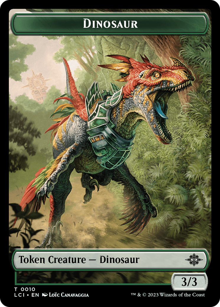 Dinosaur Token (0010) [The Lost Caverns of Ixalan Tokens] | Grognard Games