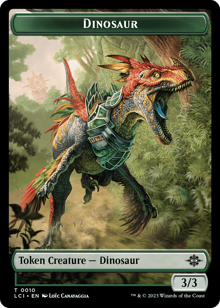 Dinosaur Egg // Dinosaur (0010) Double-Sided Token [The Lost Caverns of Ixalan Tokens] | Grognard Games