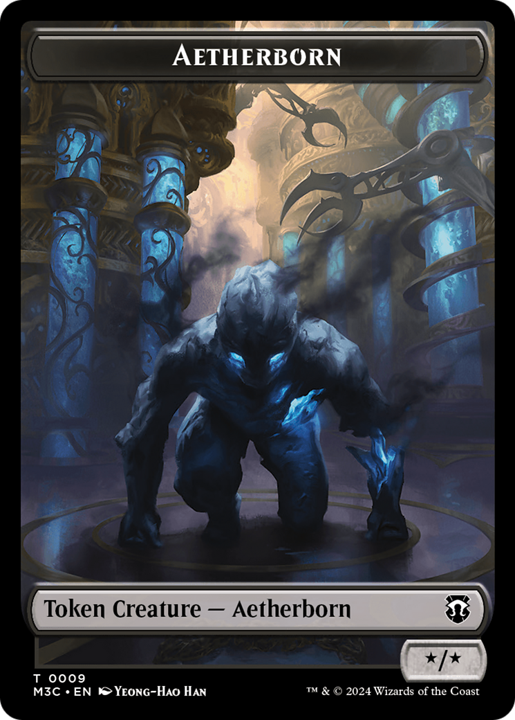 Aetherborn (Ripple Foil) // Thopter Double-Sided Token [Modern Horizons 3 Commander Tokens] | Grognard Games