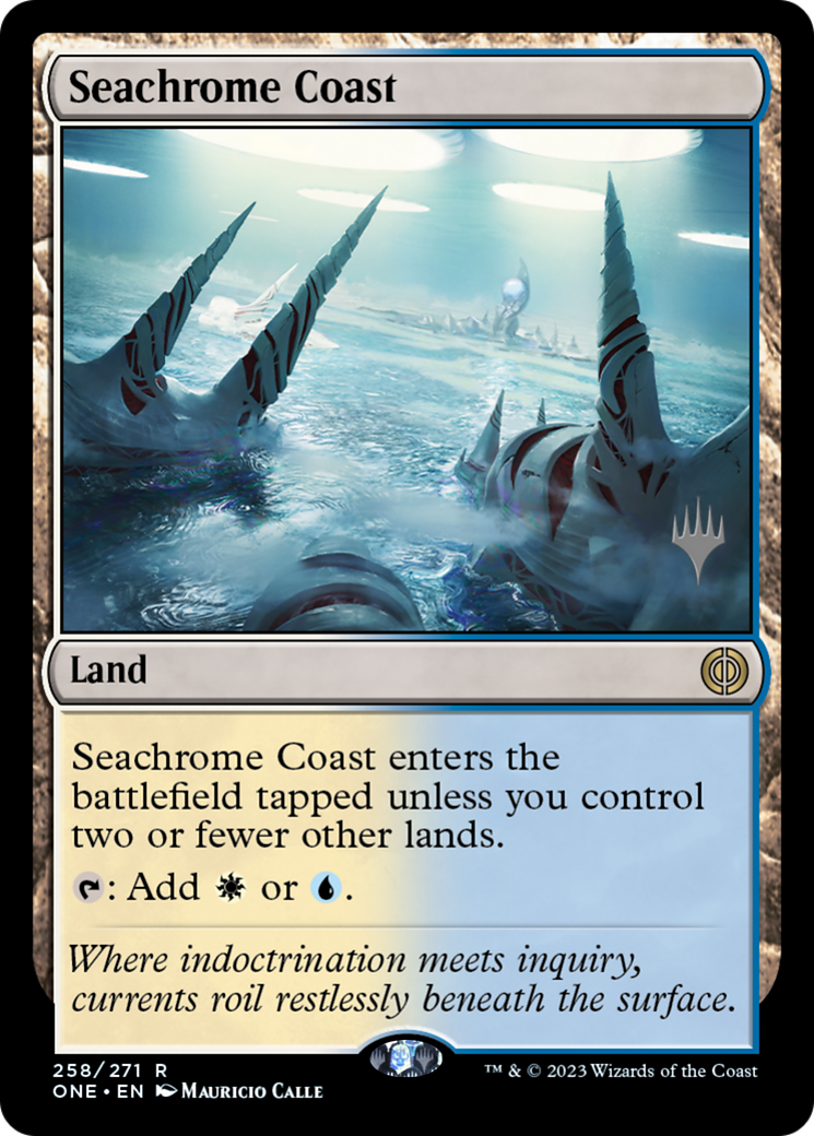 Seachrome Coast (Promo Pack) [Phyrexia: All Will Be One Promos] | Grognard Games