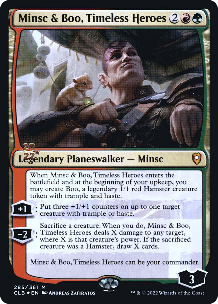 Minsc & Boo, Timeless Heroes [Commander Legends: Battle for Baldur's Gate Prerelease Promos] | Grognard Games