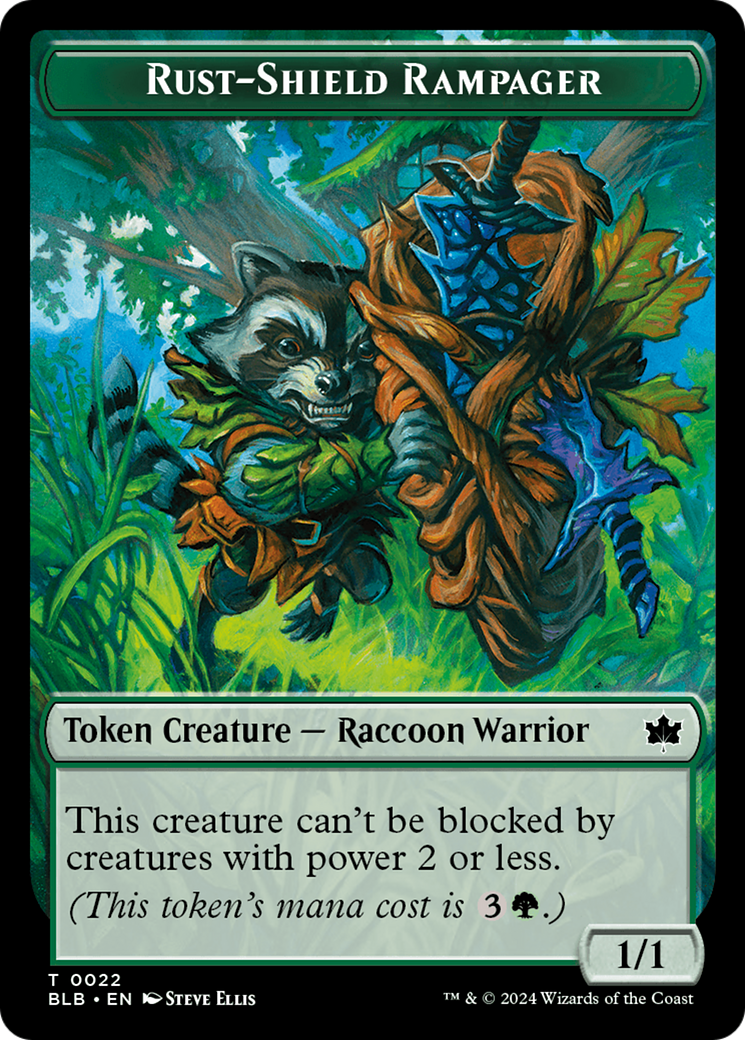 Rust-Shield Rampager (BLB-022) - Bloomburrow Tokens | Grognard Games
