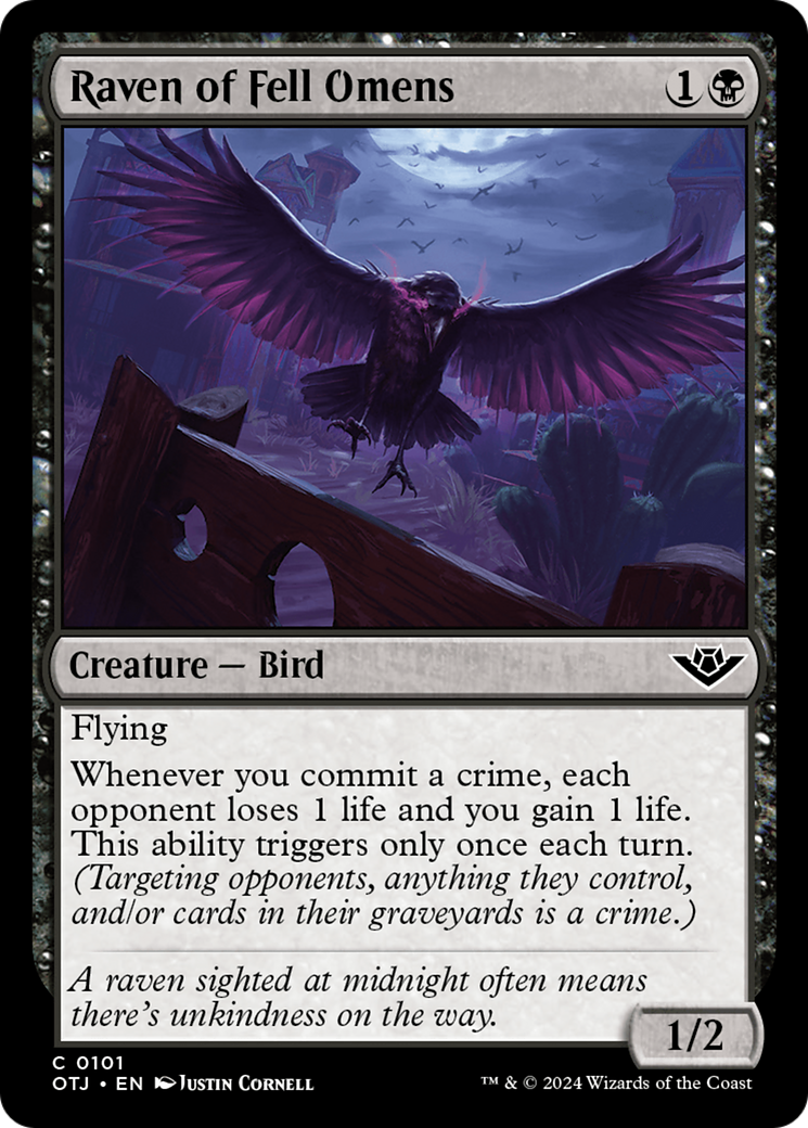 Raven of Fell Omens (OTJ-101) - Outlaws of Thunder Junction | Grognard Games