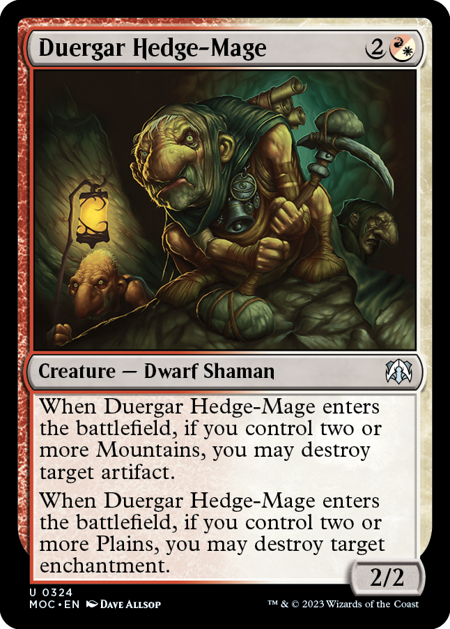 Duergar Hedge-Mage [March of the Machine Commander] | Grognard Games