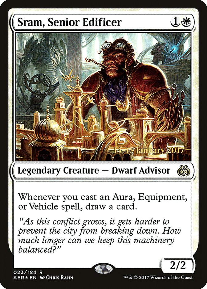 Sram, Senior Edificer [Aether Revolt Prerelease Promos] | Grognard Games