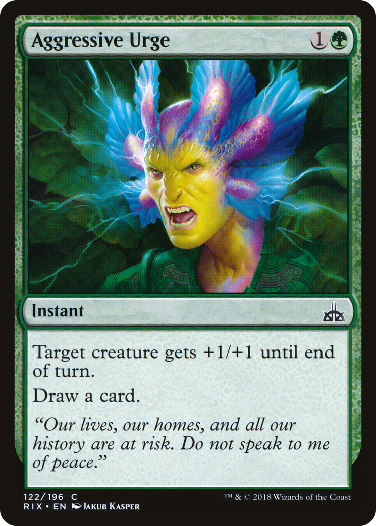 Aggressive Urge (RIX-122) - Rivals of Ixalan Foil | Grognard Games