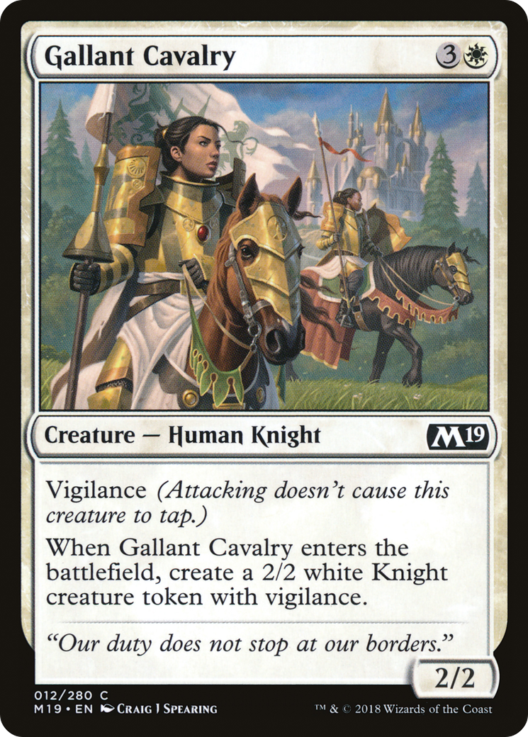 Gallant Cavalry (M19-012) - Core Set 2019 | Grognard Games