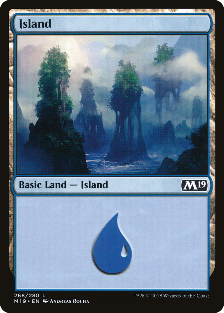 Island (M19-268) - Core Set 2019 Foil | Grognard Games