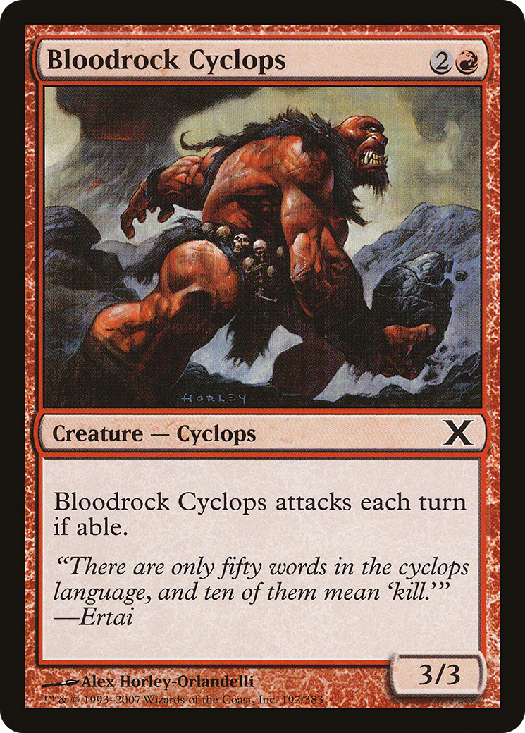Bloodrock Cyclops (10E-192) - Tenth Edition Foil | Grognard Games