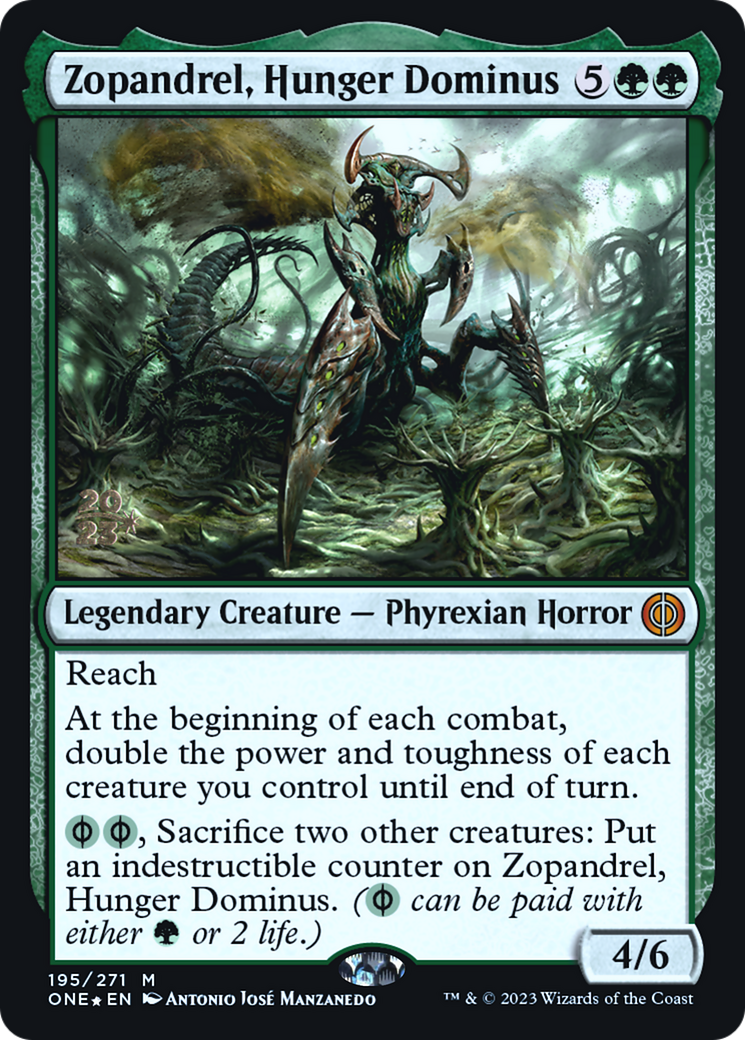 Zopandrel, Hunger Dominus [Phyrexia: All Will Be One Prerelease Promos] | Grognard Games