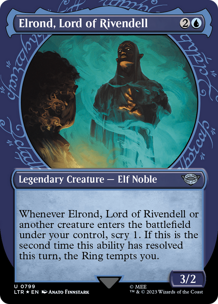 Elrond, Lord of Rivendell (Showcase) (Surge Foil) [The Lord of the Rings: Tales of Middle-Earth] | Grognard Games