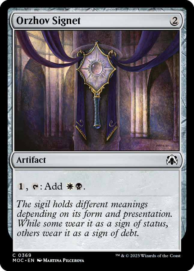 Orzhov Signet [March of the Machine Commander] | Grognard Games