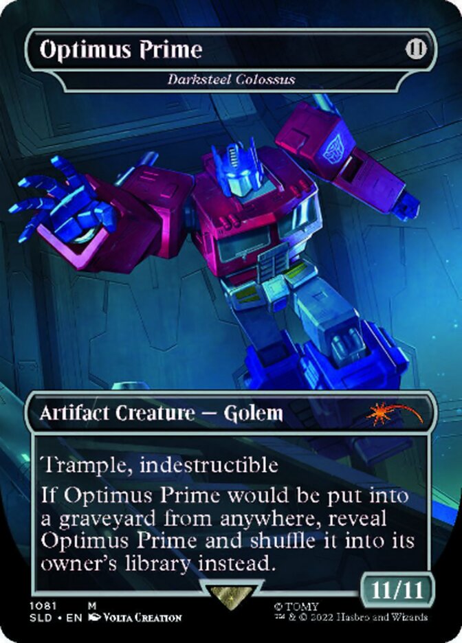 Darksteel Colossus - Optimus Prime (Borderless) [Secret Lair Drop Series] | Grognard Games