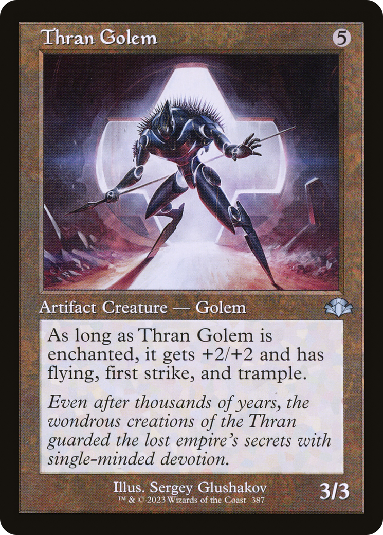 Thran Golem (Retro) [Dominaria Remastered] | Grognard Games