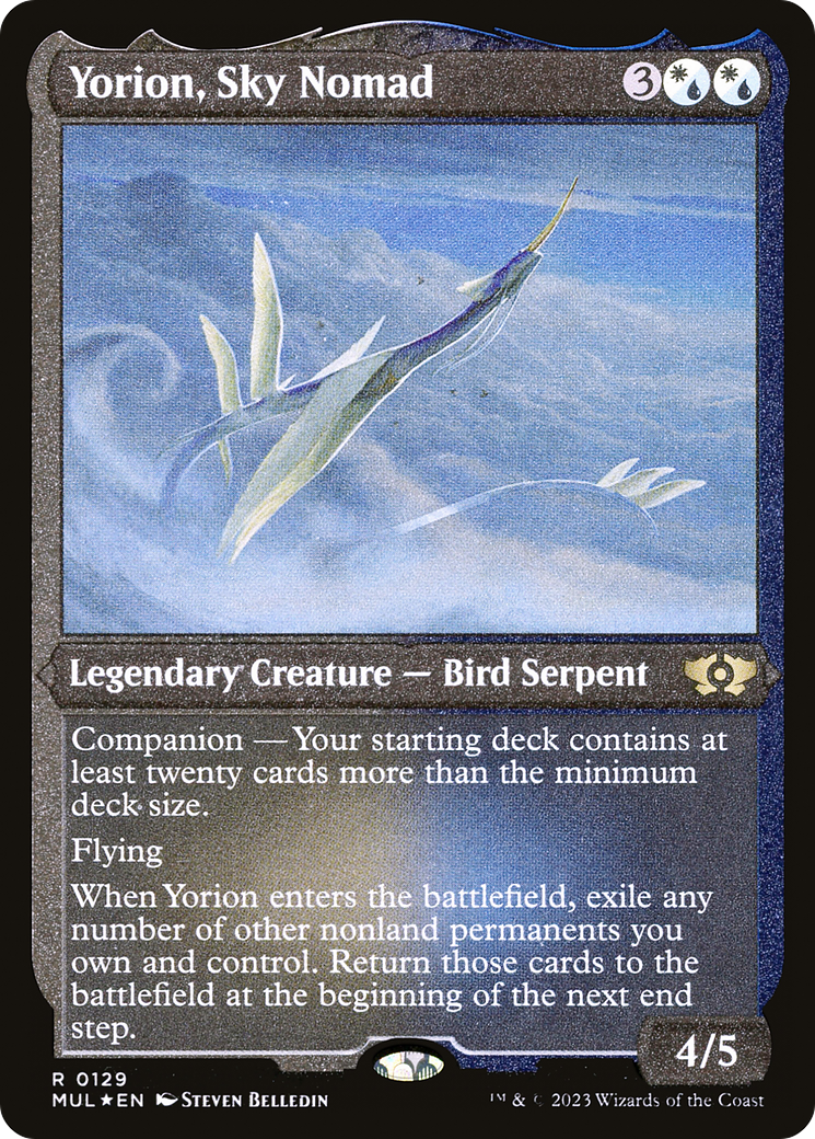 Yorion, Sky Nomad (Foil Etched) (MUL-129) - Multiverse Legends: (companion) Foil | Grognard Games