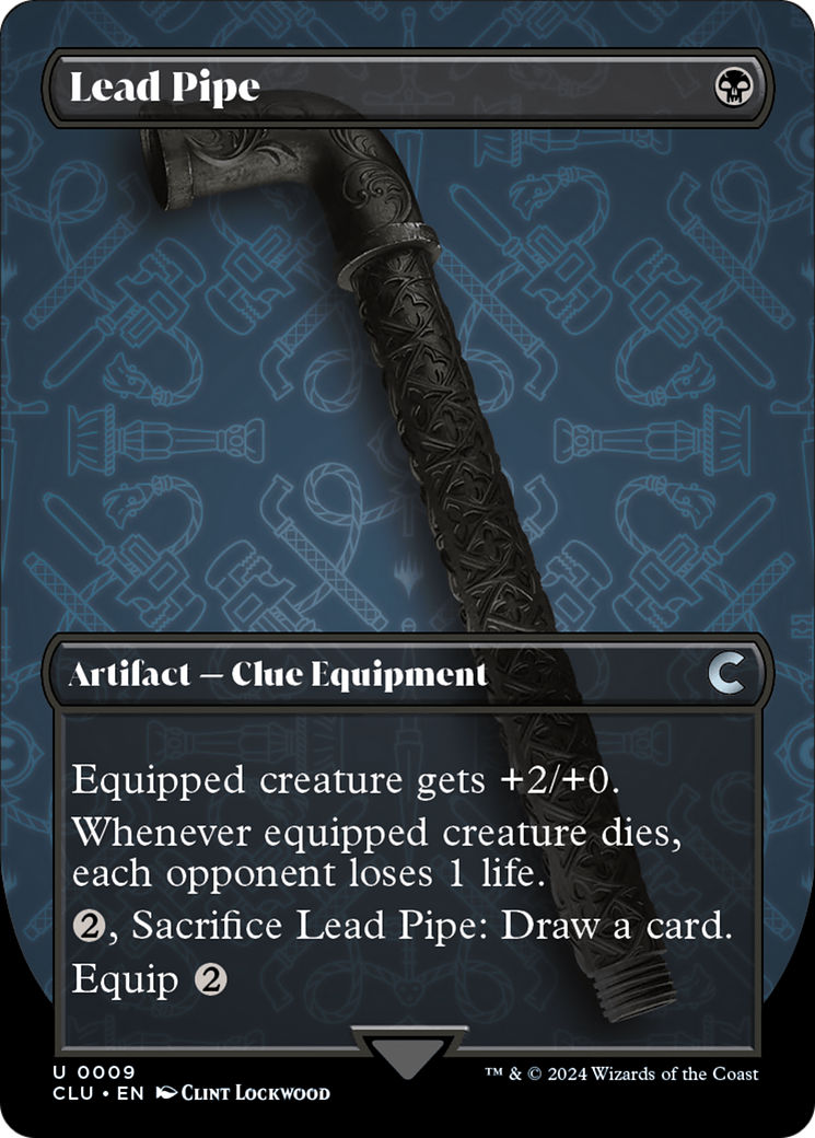 Lead Pipe (Borderless) [Ravnica: Clue Edition] | Grognard Games