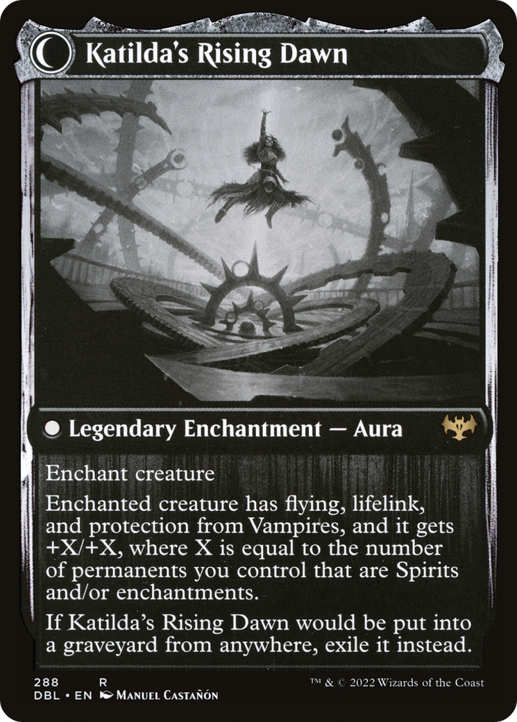 Katilda, Dawnhart Martyr // Katilda's Rising Dawn (DBL-288) - Innistrad: Double Feature: (Double Faced Transform) Foil | Grognard Games
