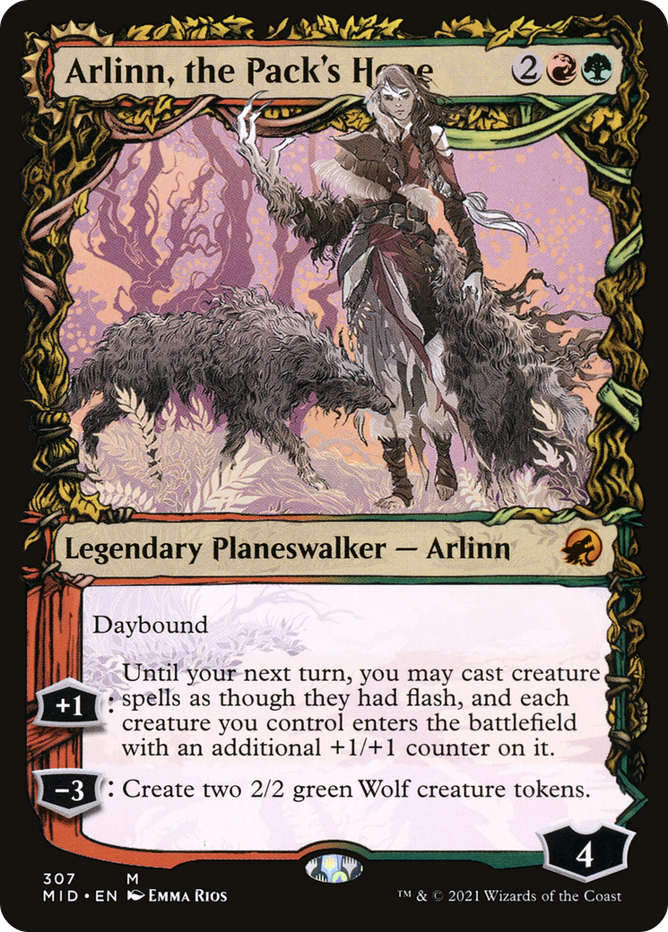 Arlinn, the Pack's Hope // Arlinn, the Moon's Fury (Showcase Equinox) [Innistrad: Midnight Hunt] | Grognard Games