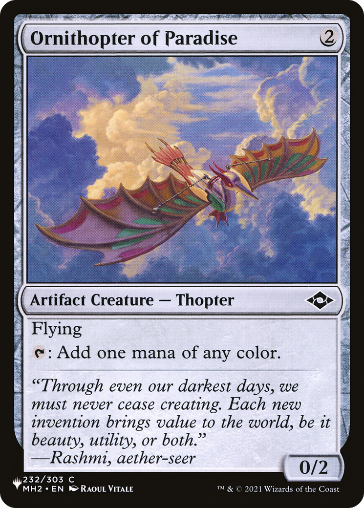 Ornithopter of Paradise [The List] | Grognard Games