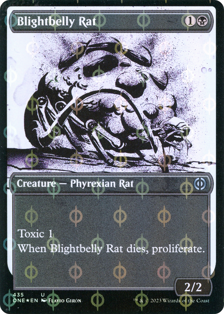 Blightbelly Rat (Showcase Ichor Step-and-Compleat Foil) [Phyrexia: All Will Be One] | Grognard Games