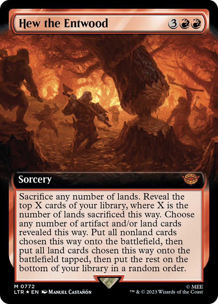 Hew the Entwood (Extended Art) (Surge Foil) [The Lord of the Rings: Tales of Middle-Earth] | Grognard Games