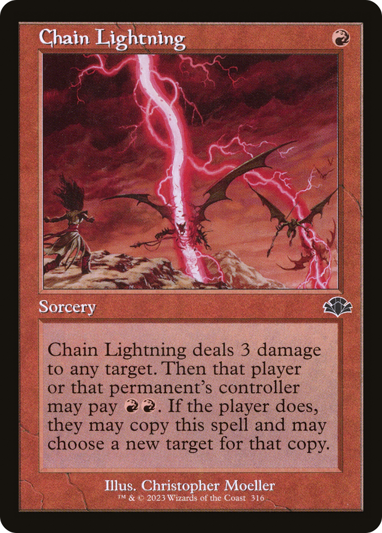 Chain Lightning (Retro) [Dominaria Remastered] | Grognard Games
