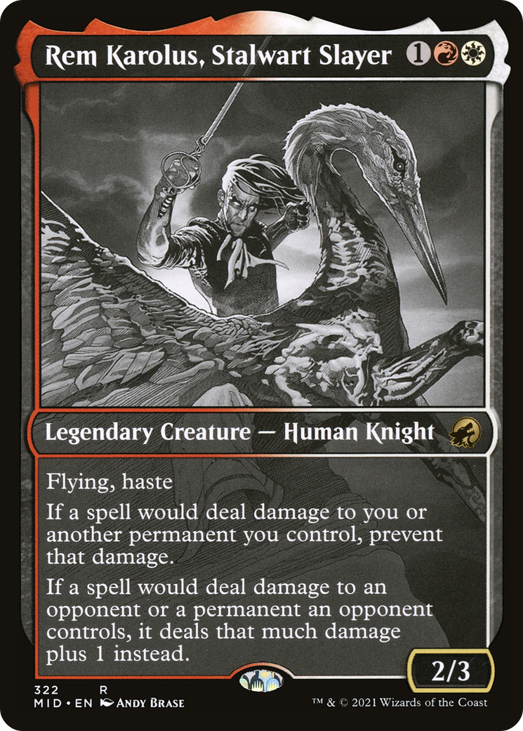 Rem Karolus, Stalwart Slayer (Showcase Eternal Night) [Innistrad: Midnight Hunt] | Grognard Games