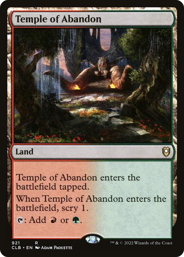 Temple of Abandon [Commander Legends: Battle for Baldur's Gate] | Grognard Games