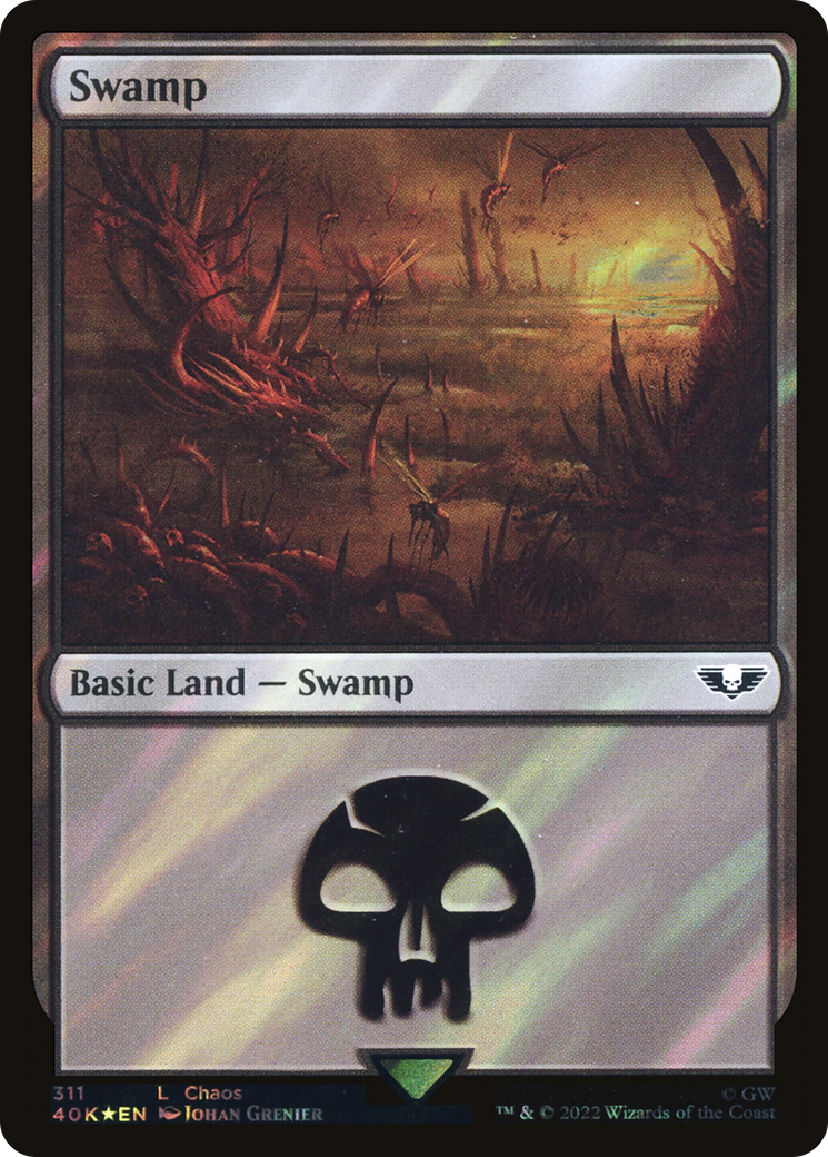 Swamp (311) (Surge Foil) [Universes Beyond: Warhammer 40,000] | Grognard Games