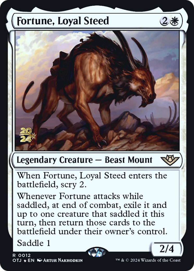 Fortune, Loyal Steed [Outlaws of Thunder Junction Prerelease Promos] | Grognard Games