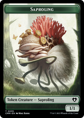 Saproling // Dragon (0021) Double-Sided Token [Commander Masters Tokens] | Grognard Games