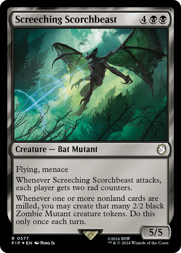 Screeching Scorchbeast (Surge Foil) [Fallout] | Grognard Games