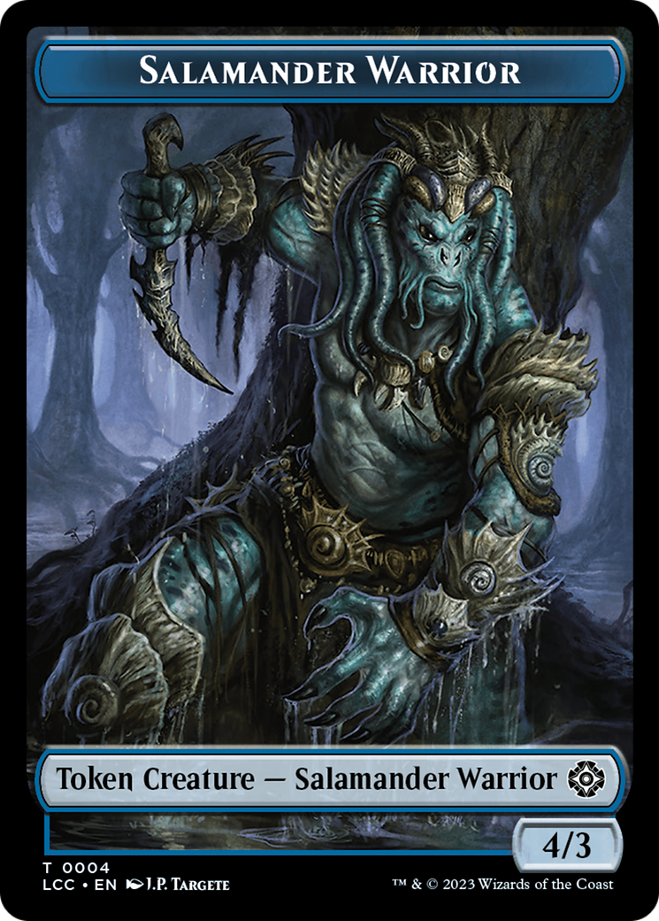 Salamander Warrior // Shapeshifter Double-Sided Token [The Lost Caverns of Ixalan Commander Tokens] | Grognard Games