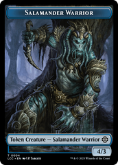 Salamander Warrior // Treasure Double-Sided Token [The Lost Caverns of Ixalan Commander Tokens] | Grognard Games