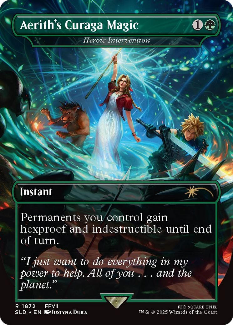 Heroic Intervention (SLD-1872) - Secret Lair Drop / Aerith's Curaga Magic (Borderless) | Grognard Games