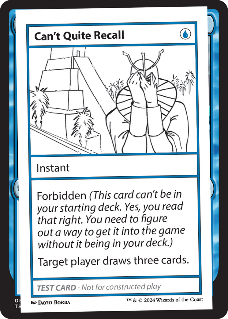 Can't Quite Recall [Mystery Booster 2 Playtest Cards] | Grognard Games