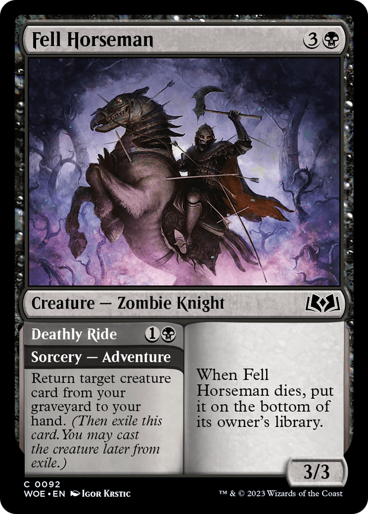 Fell Horseman // Deathly Ride [Wilds of Eldraine] | Grognard Games